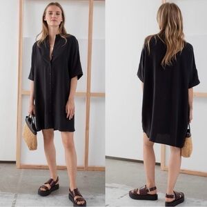 & OTHER STORIES Oversized Shirt Dress In Black